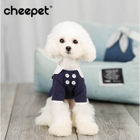 Cheepet Áo cổ sau có cúc cho chó mèo / Thú cưng
