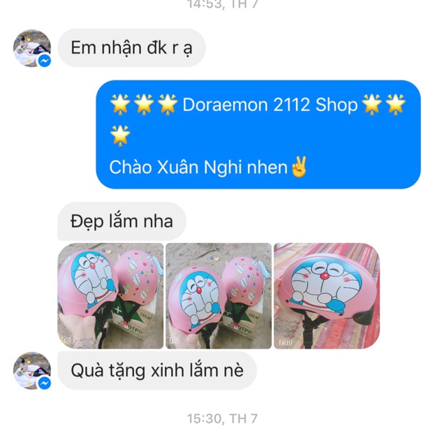 Nón, mũ bảo hiểm nửa đầu DORAEMON