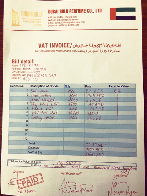 Tinh dầu nước hoa Dubai sỉ lẻ (chai 15ml và chai 5ml) | tinh dầu dubai