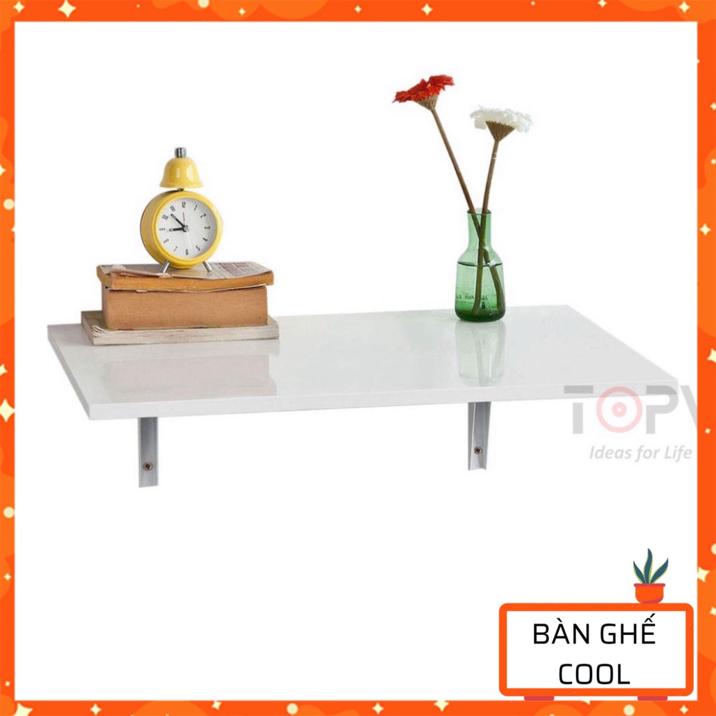 Bàn treo tường gấp gọn gỗ thông minh TopV làm việc bàn học laptop xếp mini gắn tường giá rẻ màu trắng Bàn ghế cool