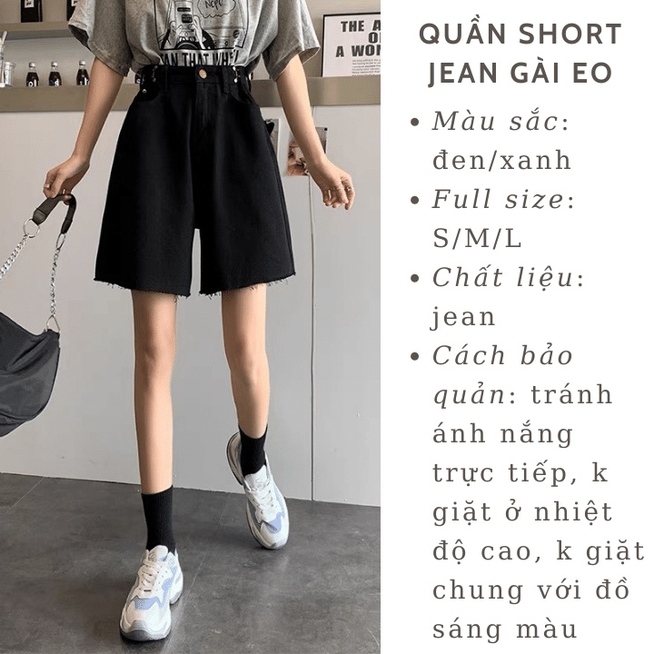 Quần sooc nữ/Quần short ống rộng lưng cao thiết kế nút gài điều chỉnh eo dễ dàng phong cách ulzzang RÔ STORE QS13