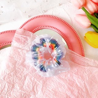 Scrunchies cầu vồng 2 lớp