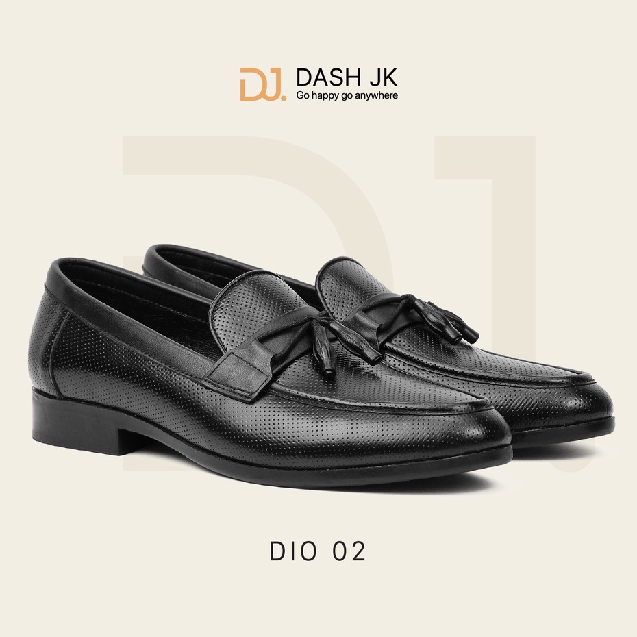 Giày Loafer Nam Công Sở Họa Tiết Đục Lỗ DASH JK Dio - D02