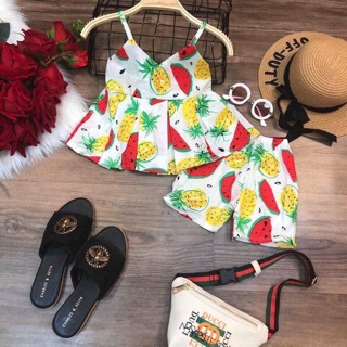 Combo sỉ bộ thô 2 dây cho bé gái