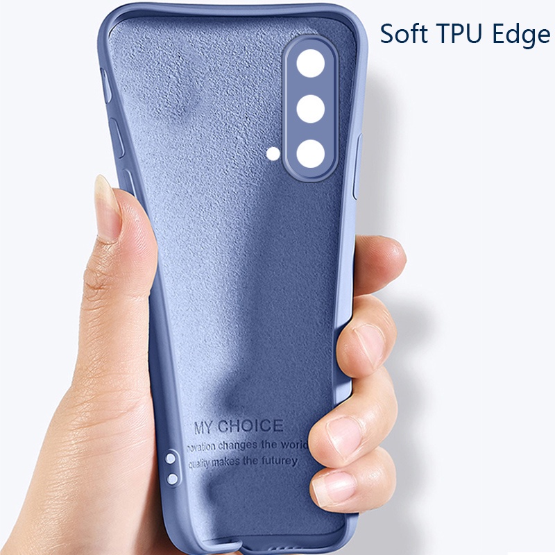 Ốp điện thoại silicon mềm màu trơn chống rơi bảo vệ toàn diện cho Oneplus Nord CE 5G