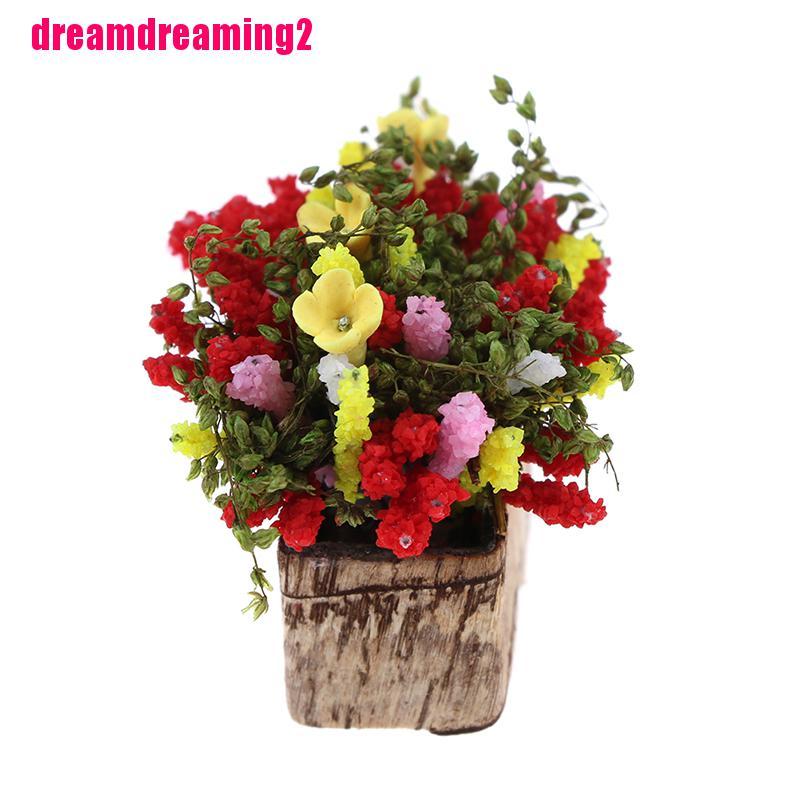 Chậu Hoa Giả Tỉ Lệ 1 / 12 Dùng Trang Trí