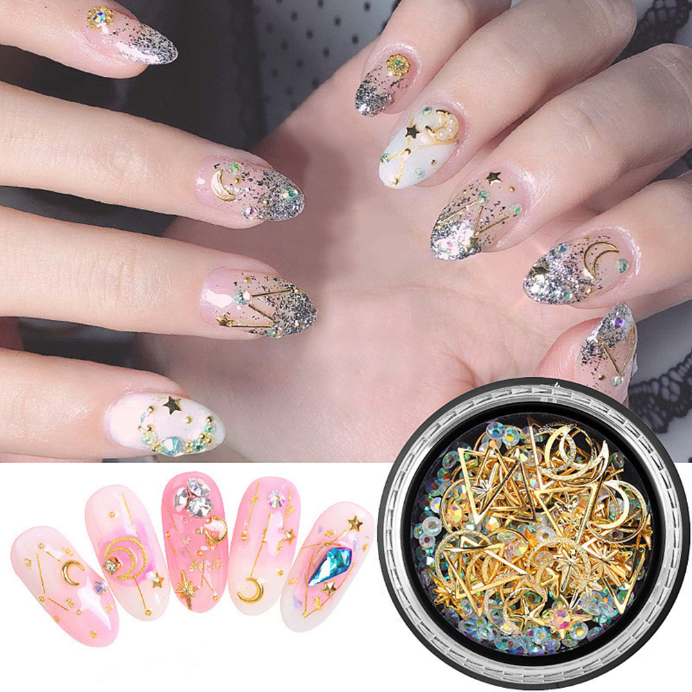 Phụ kiện trang trí móng lấp lánh nhiều kiểu dáng xinh xắn