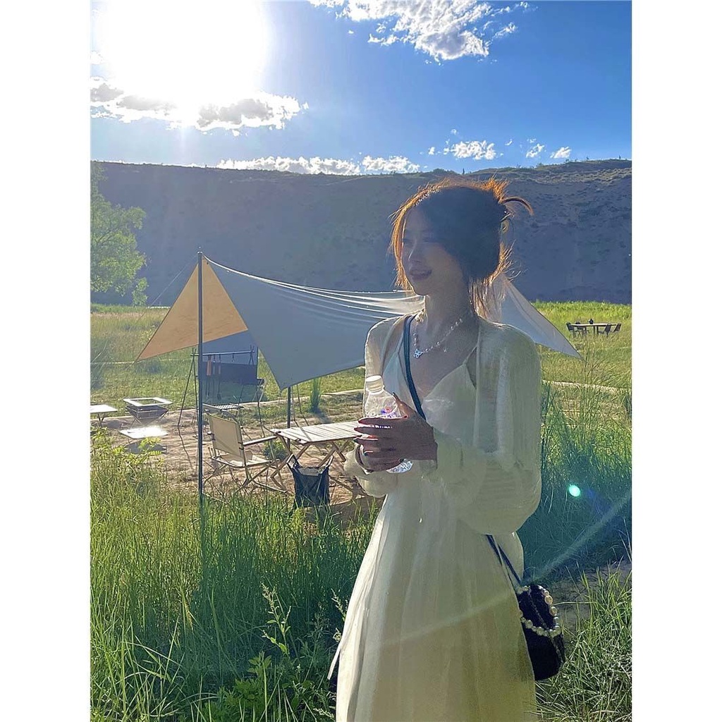 Đầm Cổ Chữ V Hở Lưng Quyến Rũ Thời Trang Xuân Hè Cho Nữ