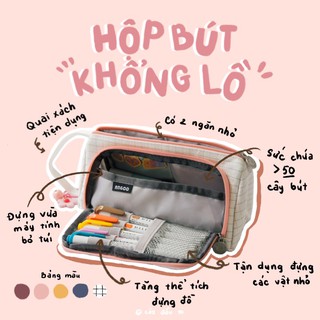 Hộp Bút Khổng Lồ Đa Dạng Mẫu Mã Màu Sắc Trơn Và Họa Tiết Vài Dù Dành Cho Học Sinh Sinh Viên Cây Đầu To