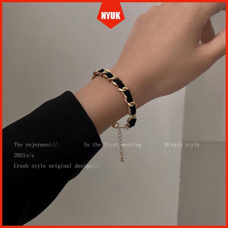 Vòng Tay Da Bện Thiết Kế Đơn Giản Phong Cách Retro Cao Cấp