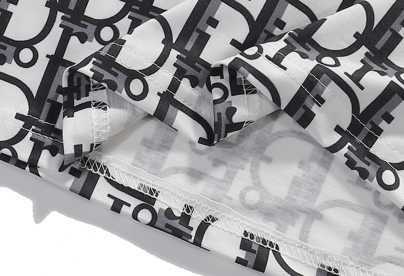 Áo thun tay ngắn in chữ Dior trẻ trung cho nam và nữ