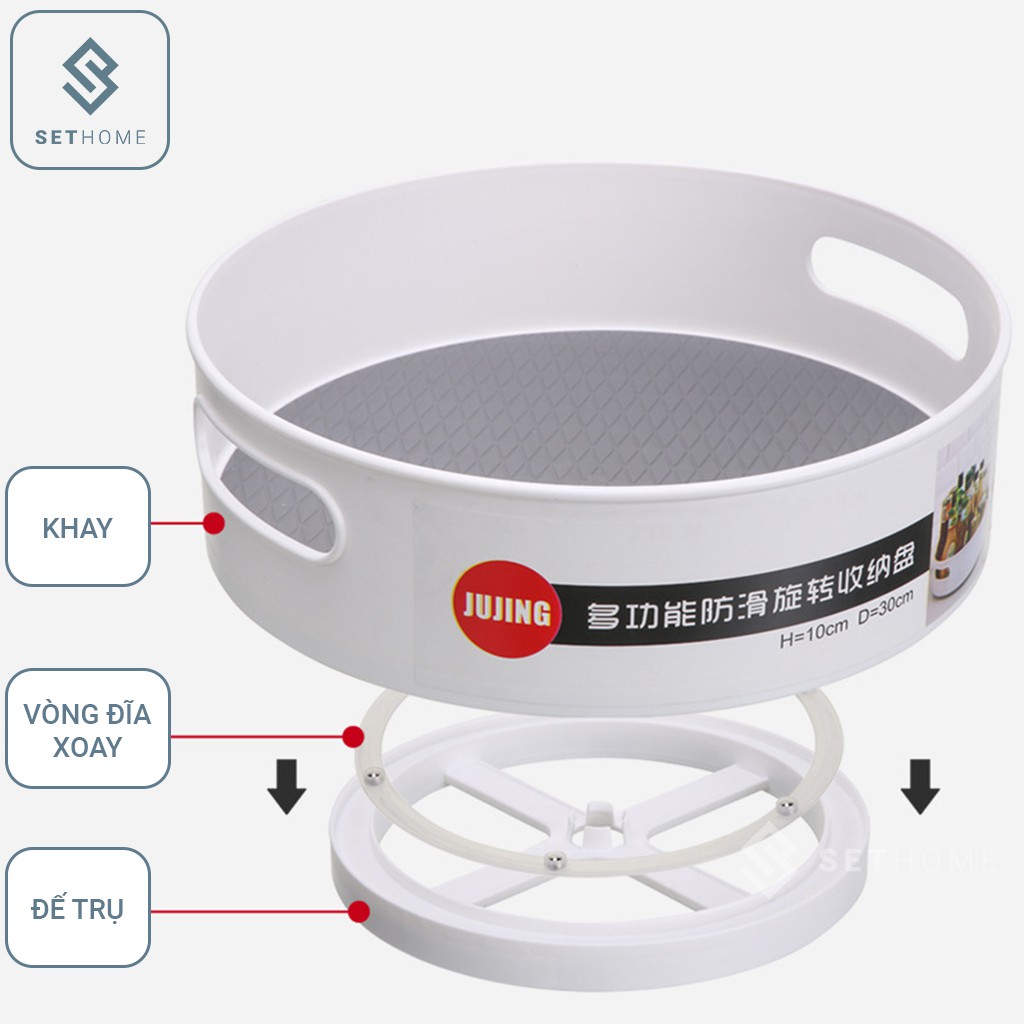 Khay Gia Vị Xoay 360 Độ 🎀SETHOME 🎀 Khay Xoay Đa Năng Để Gia Vị, Đồ Mỹ Phẩm | BigBuy360 - bigbuy360.vn