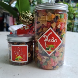 [Giá Xưởng] 35 Tem Decal kích thước 5x5cm nhiều chủ đề tết dán hộp, hủ, chai, lọ đựng mứt Tết, khô, hộp quà