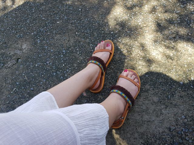 Dép Sandal Thổ Cẩm Boho Vintage