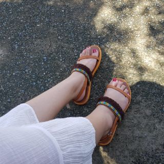 Dép Sandal Thổ Cẩm Boho Vintage