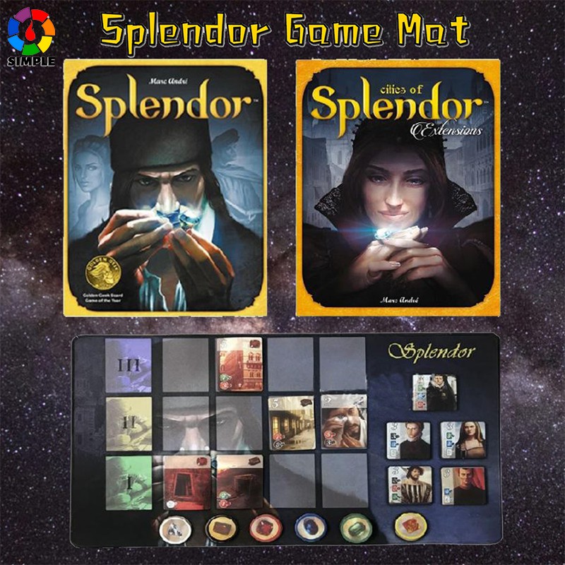 Thảm chơi board game Splendor kích thước 24 x 14 inch