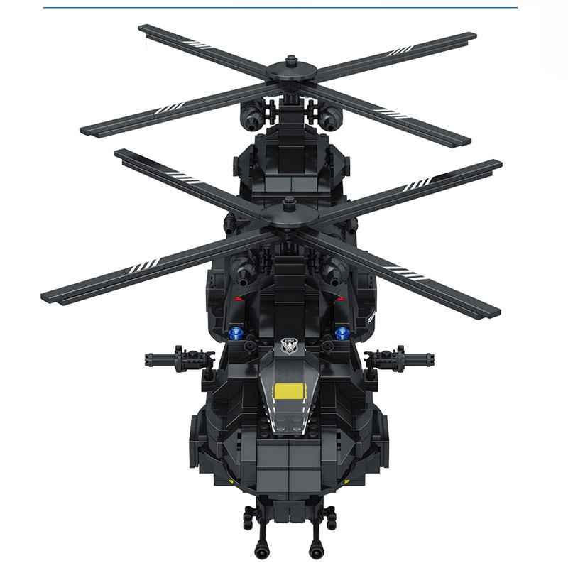Đồ chơi lắp ráp mô hình Máy Bay Trực Thăng Vận Tải CH-47 CHINOOK 1400 Chi Tiết, Xếp Hình Tàu Tuần Tra Cảnh Sát Biển