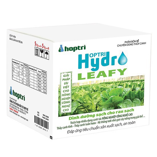 dinh dưỡng thủy canh ăn lá Hydro Leafy Cung cấp các chất dinh dưỡng đa, trung và vi lượng cần thiết cho các loại rau ăn