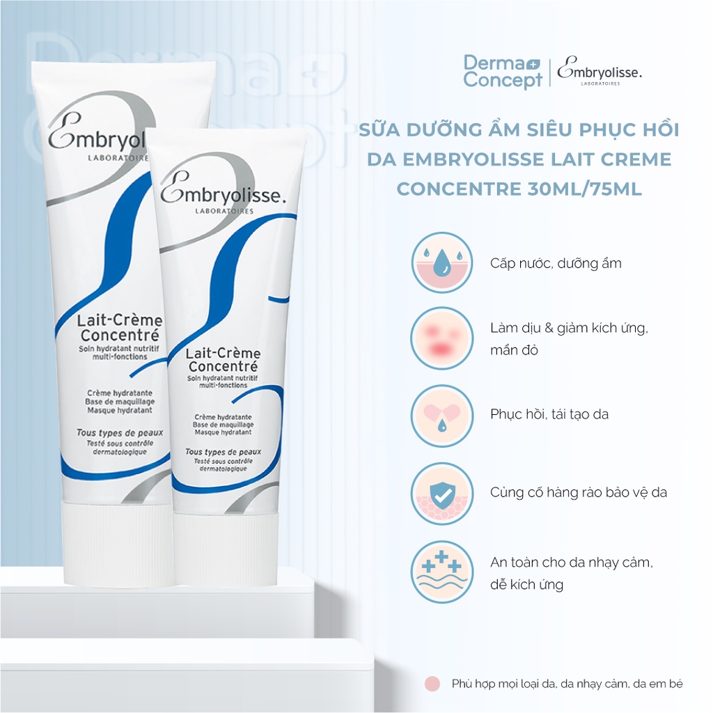 Sữa Dưỡng Ẩm Siêu Phục Hồi Da Embryolisse Lait Creme Concentre 30ml/75ml