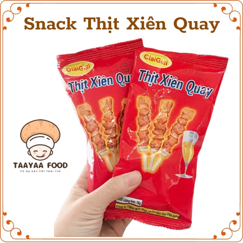 Snack Thịt Xiên Quay Thơm Ngon - Đồ Ăn Vặt Tuổi Thơ TaaYaa Food