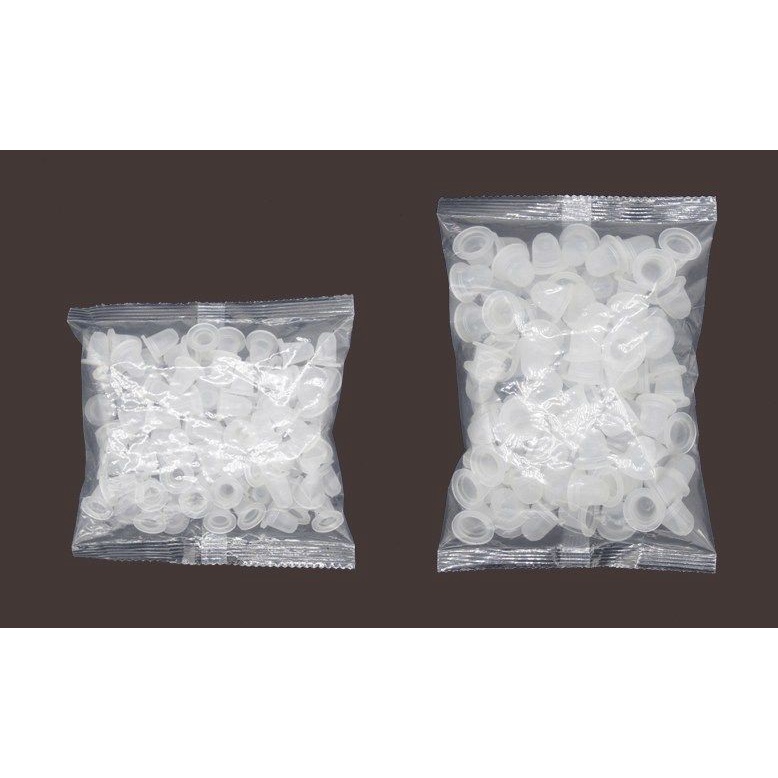 Chum đựng mực, hũ đựng mực xăm silicon và nhựa gói 100 cái