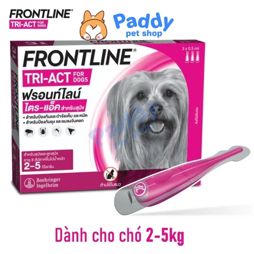 Nhỏ Gáy Frontline TRI-ACT Tẩy Ve Rận &amp; Xua Đuổi Ruồi Muỗi Cho Chó