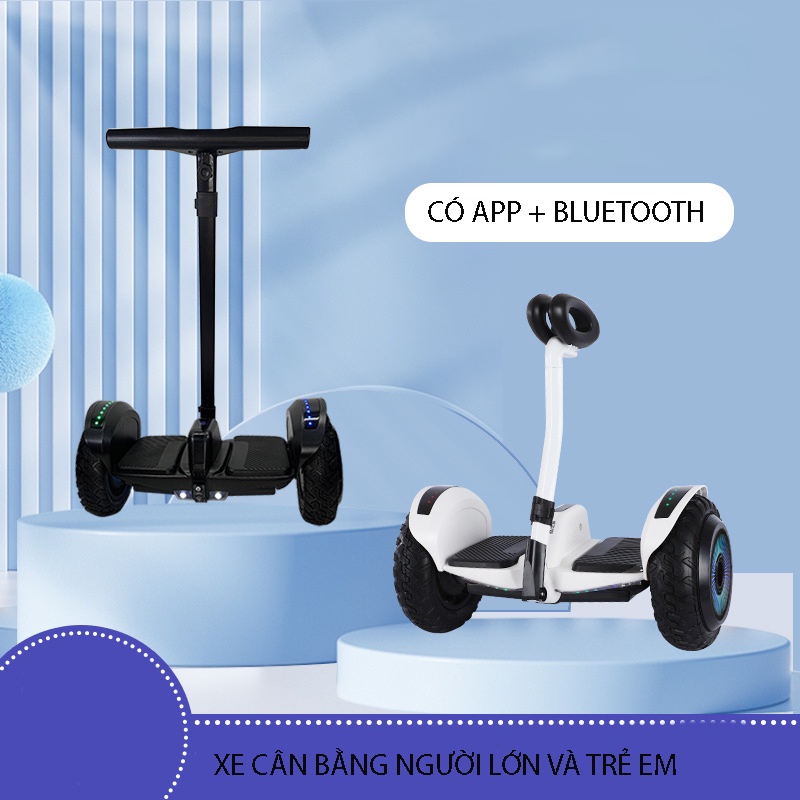 Xe Điện Cân Bằng Scooter Cao Cấp - Xe cân bằng thế hệ mới kết nối điện thoại có app + bluetooth
