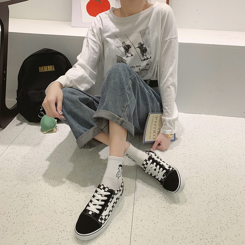 Giày Thể Thao Vải Bạt Phong Cách Hàn Quốc Hàng Mới Dành Cho Nữ 2021