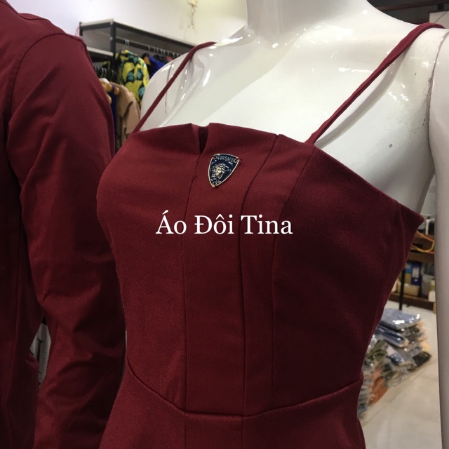 SET ĐỒ ĐÔI NAM NỮ ĐẸP COUPLE TINA SET ĐỒ CẶP NAM NỮ HAI DÂY MÀU ĐỎ MẬN CỰC TÔN DA TÔN DÁNG CHO CÁC CẶP ĐÔI