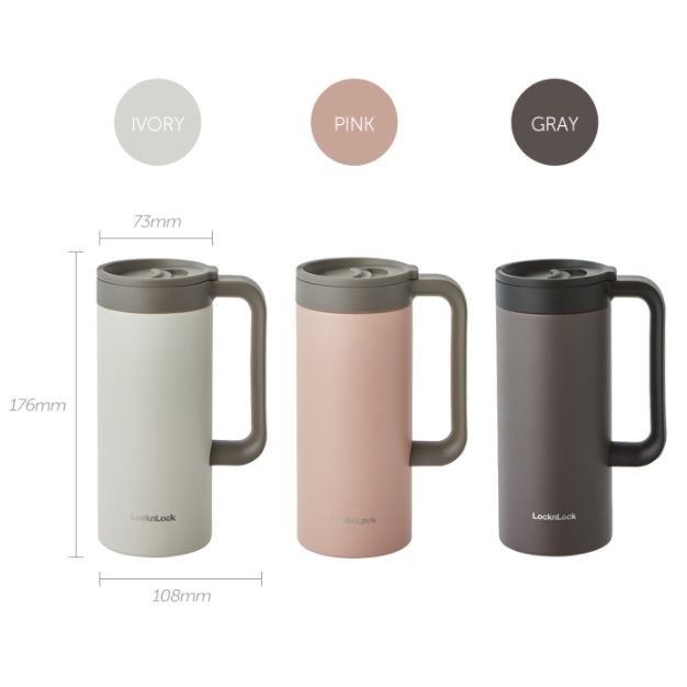 LOCK &amp; LOCK Cốc Uống Nước Bằng Thép Không Gỉ 473ml LHC4247 (Có Khóa)