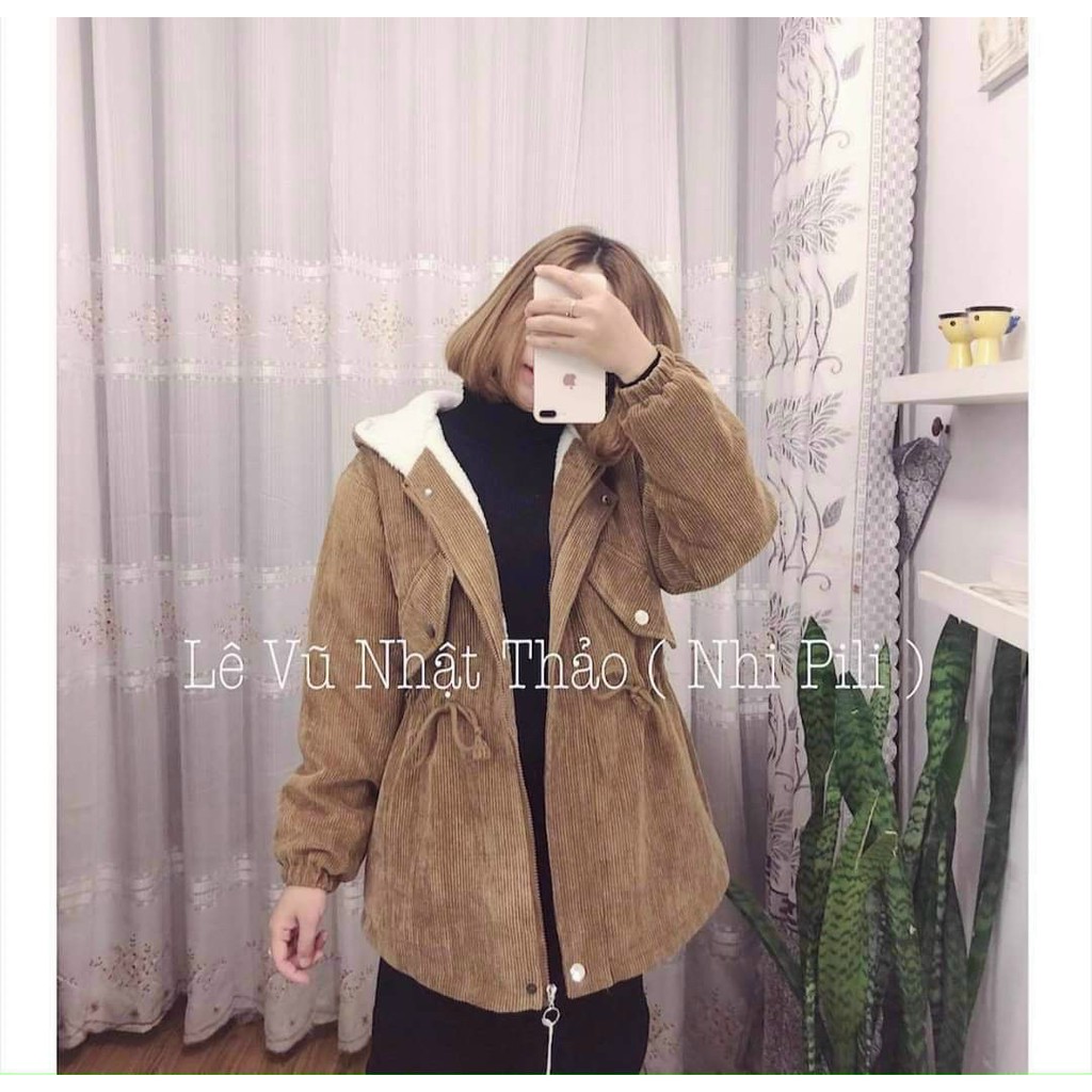 BÁN SỈ ÁO PARKA TĂM NHUNG LÓT LÔNG CÓ MŨ 3 MÀU CHO NỮ | BigBuy360 - bigbuy360.vn