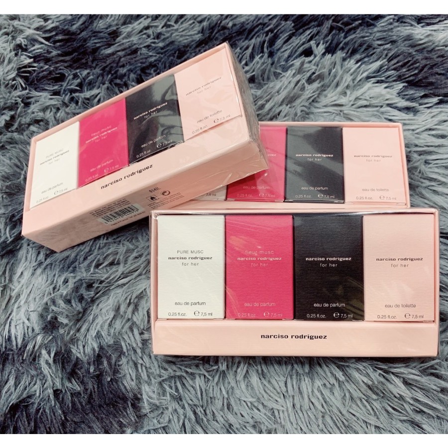 [MINI] Set Nước Hoa ❣️FREESHIP❣️ Set Narciso Rodriguez For Her Collection 4 Chai ( 7,5ml x 4 )