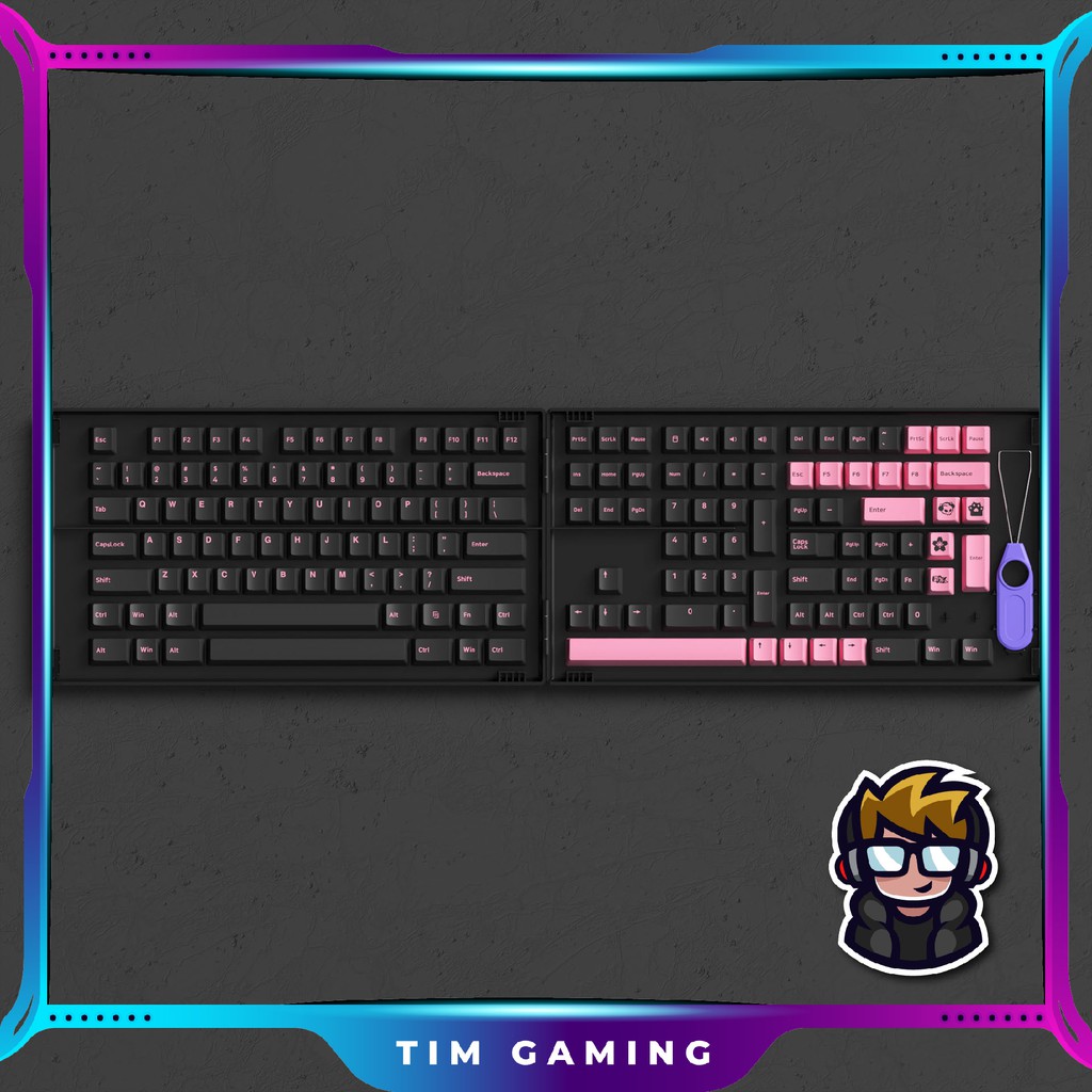 Bộ Keycap AKKO Black Pink