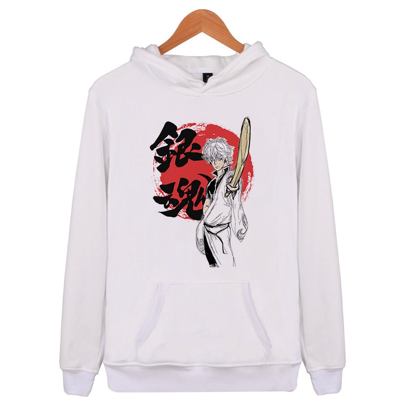 Áo Hoodie Tay Dài In Hình Gintama Samurai Gintoki 2018