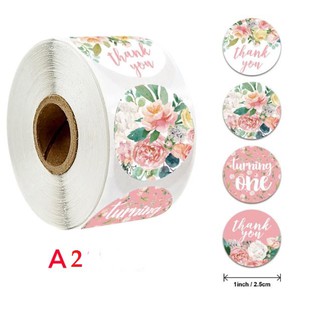 Cuộn 500 tem dán bánh handmade họa tiết hoa