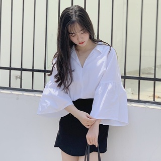 sơ mi cổ V tay lỡ xòe TKA165 1994closet