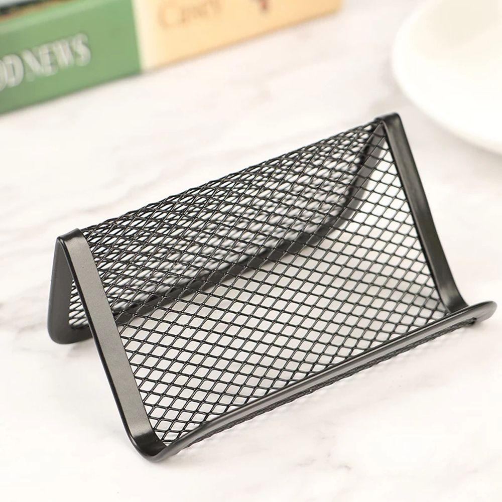 SOMEDAYZL Giá Đỡ Bảng Tên Bằng Kim Loại Dạng Lưới Màu Đen / Bạc Để Bàn Văn Phòng