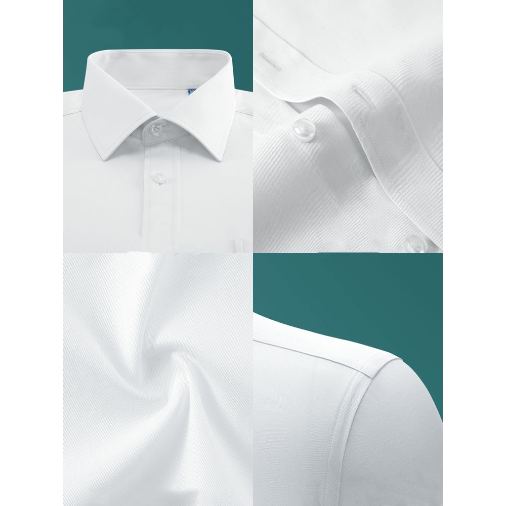 Áo sơ mi nam dài tay nam cao cấp, áo sơ mi trắng vải lụa nến không nhăn thời trang cao cấp | BigBuy360 - bigbuy360.vn