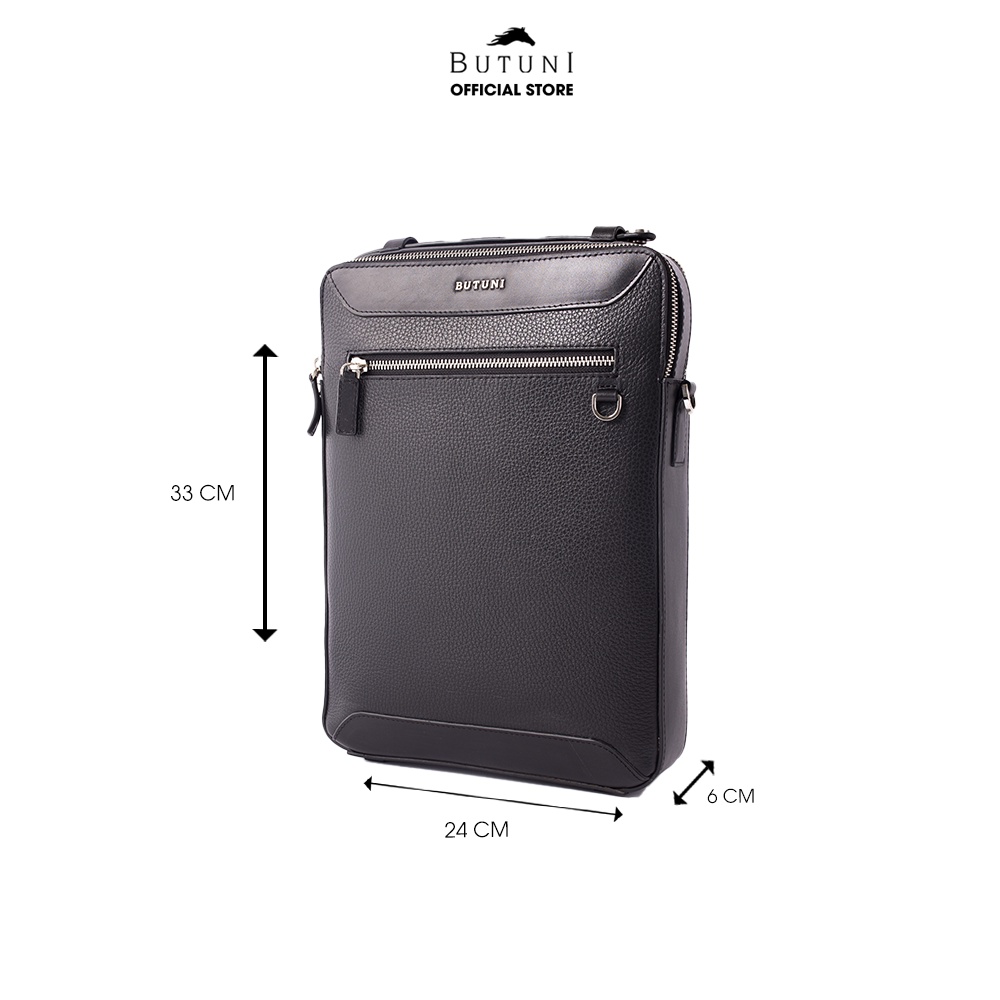 Túi da thật Butuni Sling Shoulder Bag - Mặt vân Floter - BH da thật 12 tháng