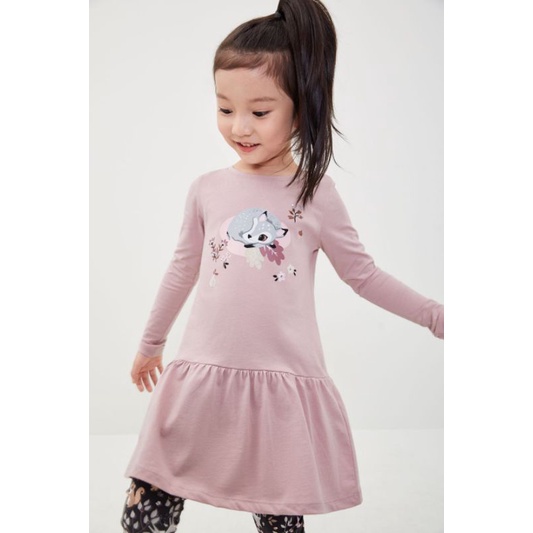 Set áo váy kèm quần legging HM China chính hãng sz từ 1.5-2y đến 10-11y
