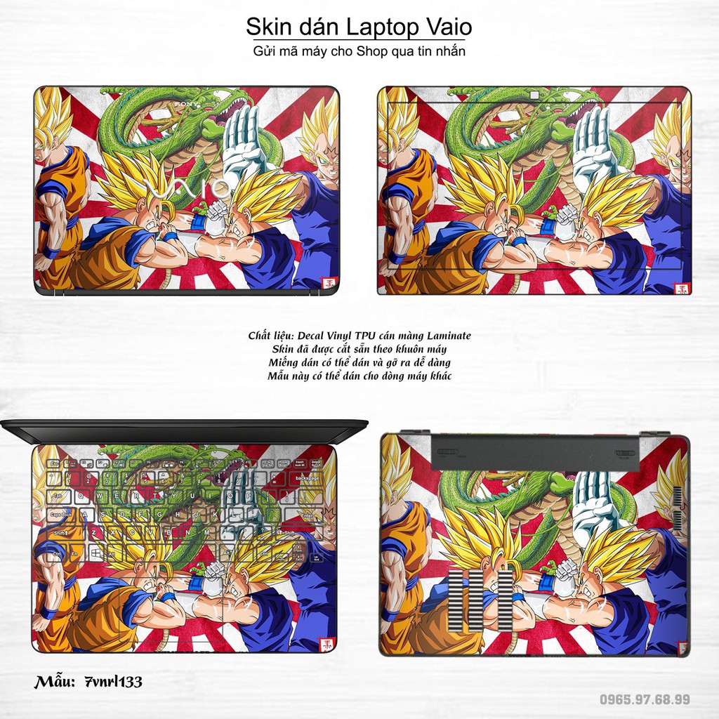 Skin dán Laptop Sony Vaio in hình Dragon Ball _nhiều mẫu 2 (inbox mã máy cho Shop)
