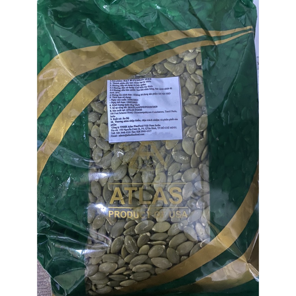 Hạt bí Pumpkin seeds 1KG An Toàn