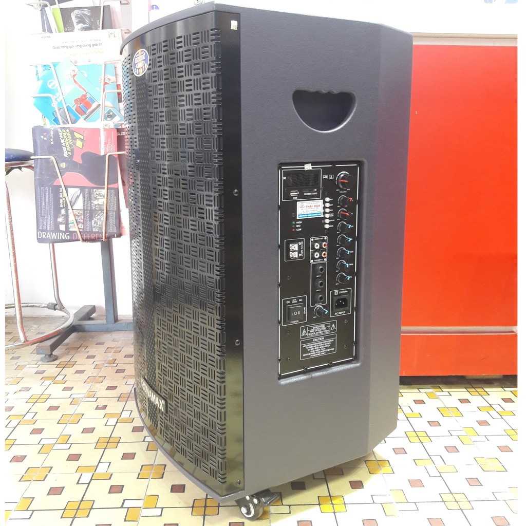 Loa kéo di động (MÀU ĐEN) karaoke Ronamax MC15 (Max 500W) - Micro không dây UHF cao cấp