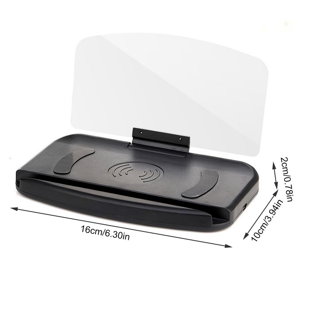 Máy Chiếu Định Vị GPS Kiêm Kính Chắn Gió Xe Hơi Thông Dụng Kèm Sạc Không Dây