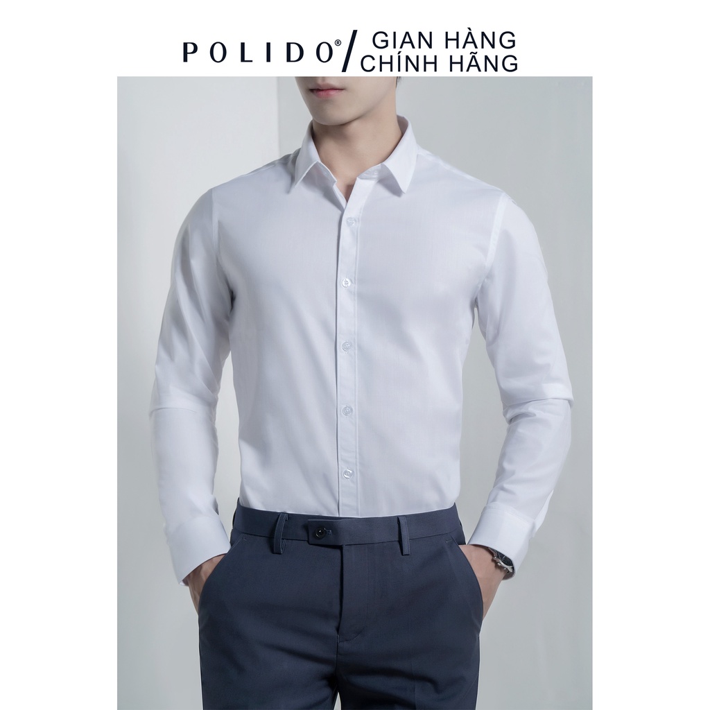 Áo Sơ Mi Nam CEFFYLO Màu Trắng Vải Cotton Thấm Hút, Chống Nhăn Form Slimfit | BigBuy360 - bigbuy360.vn