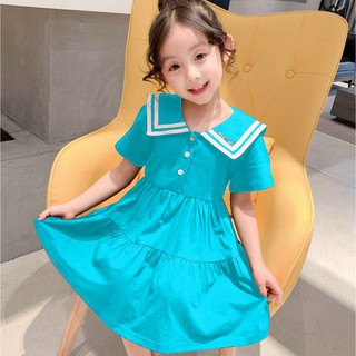 Váy Đầm cổ thuỷ thủ xinh cho bé gái từ