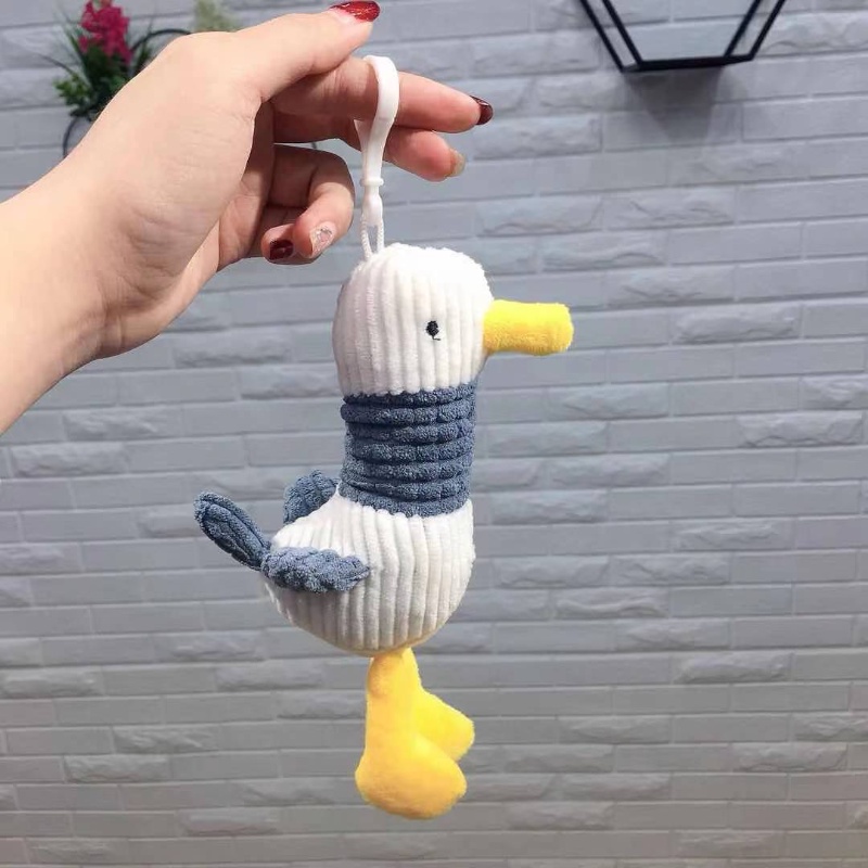Chú vịt nhồi bông trang trí móc chìa khóa dễ thương