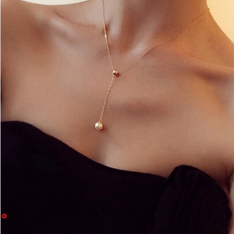 Vòng cổ ngọc trai giả thời trang nữ tính