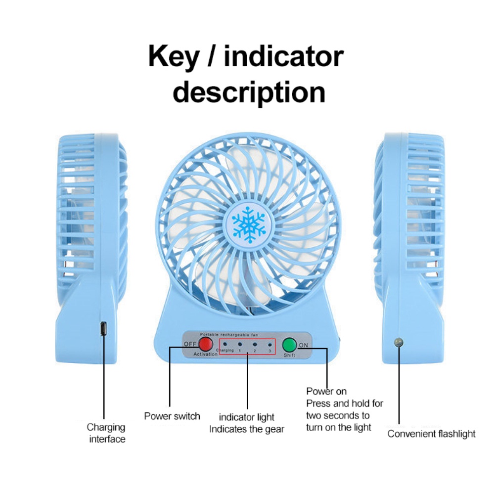 Quạt đèn ngủ Đèn LED Quạt để bàn USB im lặng Quạt nhỏ USB LED Fan Thiết bị làm mới Gió lớn Quạt di động im lặng lớn Quạt có thể điều chỉnh Quạt để bàn 3 tốc độ Veel nhỏ
