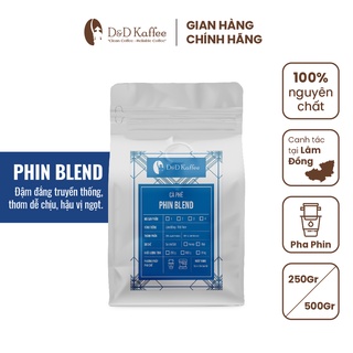 Cà phê phin blend, cà phê nguyên chất 100% rang mộc - d&d kaffee - gói 500gr